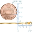 thumbnail image 2 of 14k Yellow Solid Gold Mirror Box Chain Necklace, 1.4mm, 22", 2 of 3