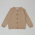 thumbnail image 3 of Girls Cardigan Sweater School Uniforms Long Sleeve Button Knit Solid Sweaters Tops Khaki 3, 3 of 7