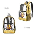 thumbnail image 2 of FKELYI Cartoon Bee Yellow Print Clear Backpack for Girls & Boys 17 Inch Kids Backpacks Transprent School Book Bag with Multi-Pockets Casual Daypack for Elementary, 2 of 7
