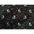 thumbnail image 4 of oneOone Cotton Poplin Fabric Waves & Sailboat Ocean Print Fabric BTY 42 Inch Wide, 4 of 4