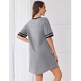thumbnail image 3 of Ekouaer Night Gowns for Adult Women Plus Size Nightgowns Cotton Night Shirts for Women Sleep Shirt, 3 of 6