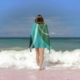 thumbnail image 6 of PHYHOO Blue Green Teal Beach Towels Oversized Microfiber Beach Towel for Adults Extra Large Beach Towel Sand Free Towel for Travel Pool Swimming Bath Camping Adult Women 30x60in, 6 of 8