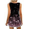 thumbnail image 5 of Usmixi Womens Tank Tops Beach Fashion Floral High Waist Pleated Hem Going out Tunic Vest Tops Summer Trendy Sunflower Print V-Neck Sleeveless Shirts Blouse Pink m, 5 of 7