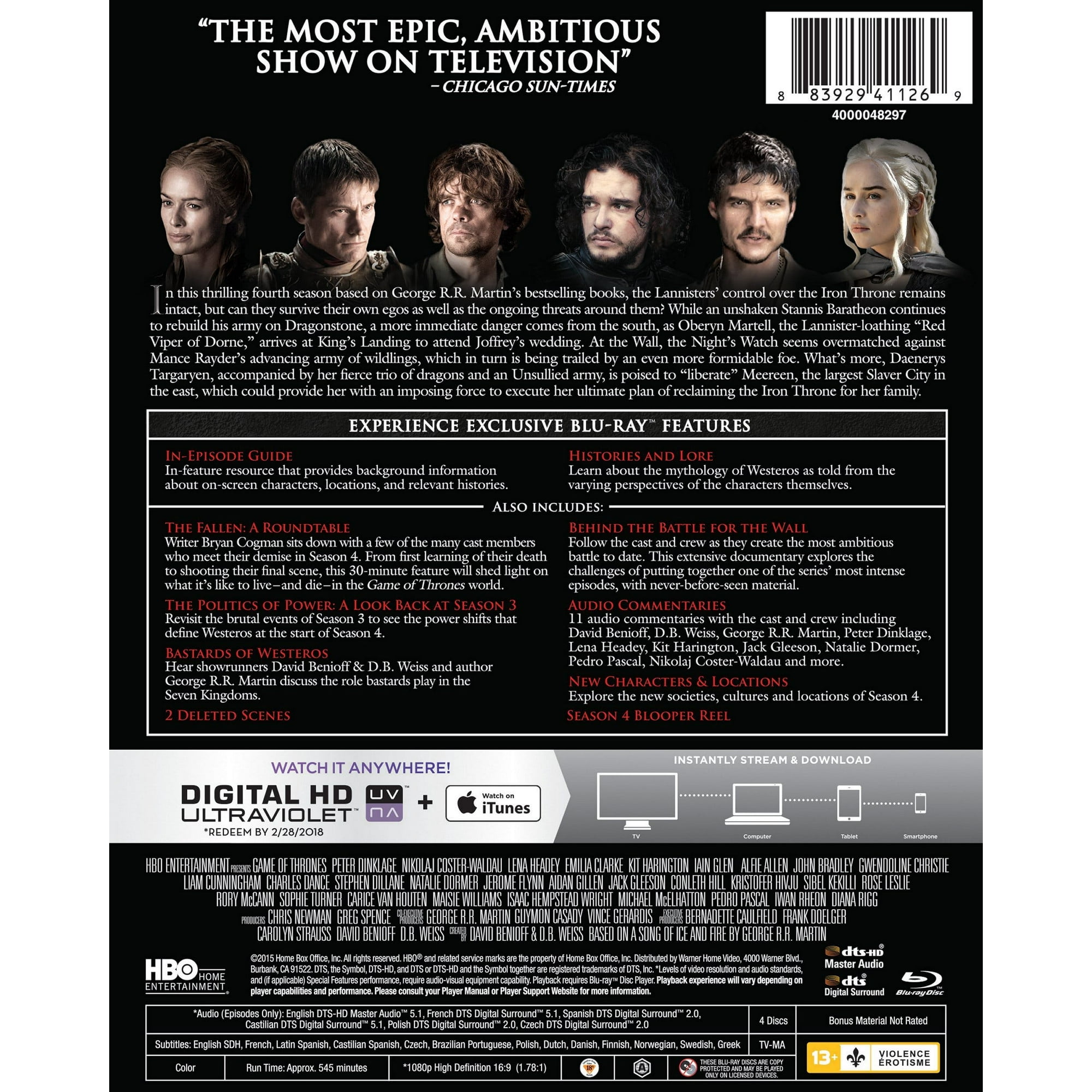 English Subtitles Got S4 Subtitles Game Of Thrones: The Complete