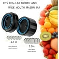 thumbnail image 2 of Mason Jar Vacuum 2 IN 1 Design Electric Mason Jar Vacuum Sealing Kit, Fully Automatic Suction Stop Food Storage Vacuum Sealer for Wide Mouth and Regular Mouth Mason Jars, Black, 2 of 7
