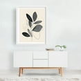 thumbnail image 2 of Minimalist Flower Illustration - Line Drawing Botanical Minimalist Line Art Nature Abstract Black and White Modern Art White Framed Wall Art Print 11 x 14 inches, 2 of 3