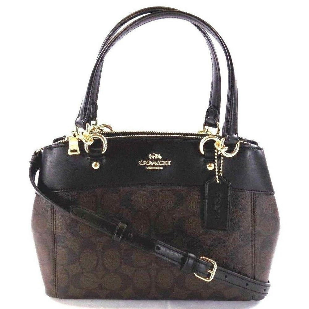 NEW WOMEN'S COACH (F25396) SIGNATURE BROOKE CARRYALL BROWN BLACK ...