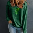 thumbnail image 3 of Charella Sweatshirts for Women St Patricks Day Decorations Long Sleeve Crewneck Tops 2024 Trendy T-shirt,Green,XS, 3 of 5