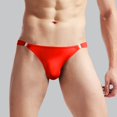 thumbnail image 2 of Sngxgn Men’s Boxer Briefs, Stretch Underwear Fit Low Rise(Orange,One Size), 2 of 5