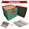thumbnail image 6 of Totes Premium Christmas Ornament Storage Chest Holds, iClover Xmas Decoration Storeage Compartment with 4 Trays Holds up to 64 Ornaments Balls, with Dividers Easy to Unfold and Assemble(Green), 6 of 10