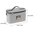 thumbnail image 2 of Transemion Car Warmer Bag Electric Lunch Box Food Warmer With Handle Portable Food Warmer 12v For Lunch Travel 30w Heating Bag Grey, 2 of 6
