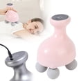 thumbnail image 2 of 4 Heads Handheld Massage Gun for Deep Tissue, Durable Electric Body Massager, Percussion Muscle Massager for Easing Shoulder and Back Tension, with Reverse Thrust Function, 1Pc(Pink,3.9x1.3x6.3"), 2 of 9