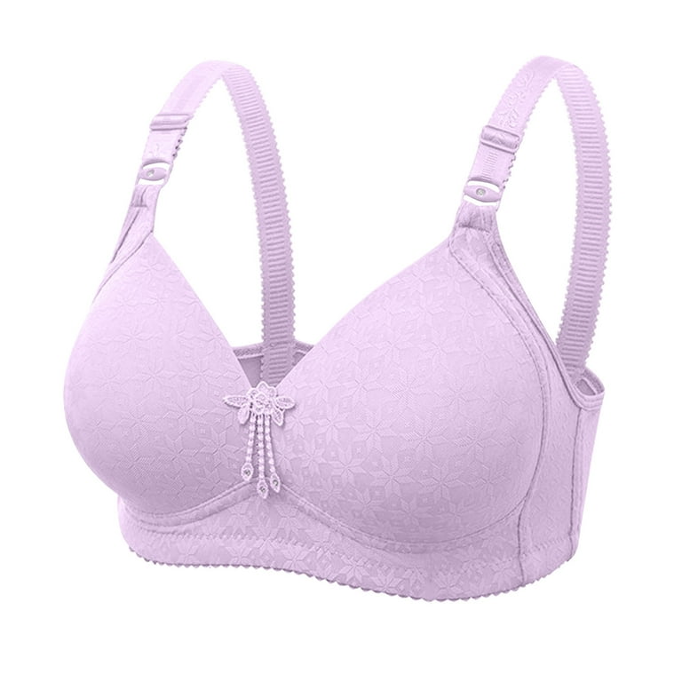 SELONE Everyday Bras for Women Push Up No Underwire Full Coverage for  Elderly Sagging Breasts Breathable Seamless Anti-exhaust Base No Rims Anti  Exhaust Base Solid Nursing Bras for Breastfeeding Beige 