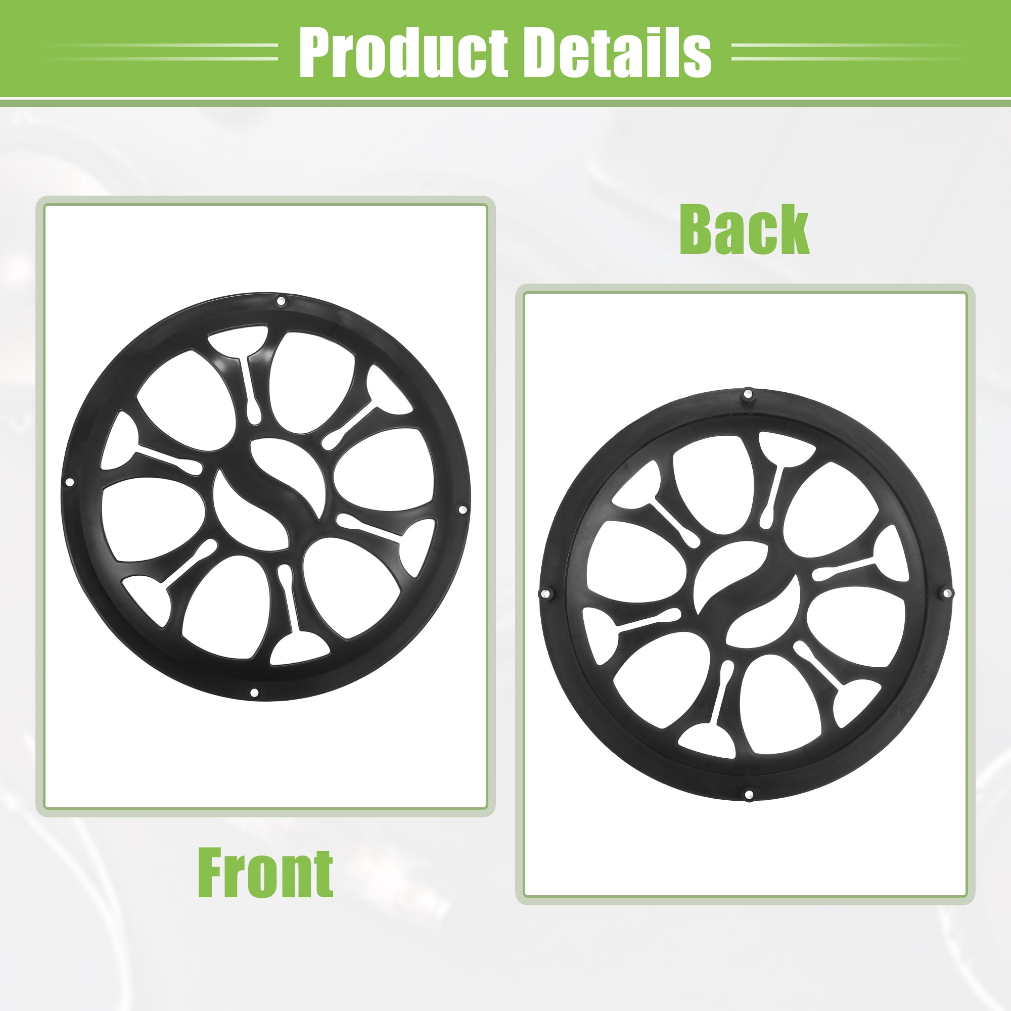 Unique Bargains Car Speaker Grills Cover Subwoofer Guard Protector - Pack of 4 Black 8"