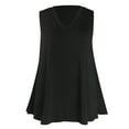thumbnail image 5 of USSUMA Womens Summer Tops and Blouses Trendy Women V Neck T Shirts Summer Tops Sleeveless Plus Size Tunic Tops Blouse Casual Loose Tank Top T Shirts Summer Tops Tee Female, 5 of 7