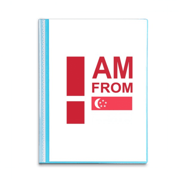 I Am From Singapore Art Deco  Fashion Book Sheet Protectors Portfolio Binder Folder