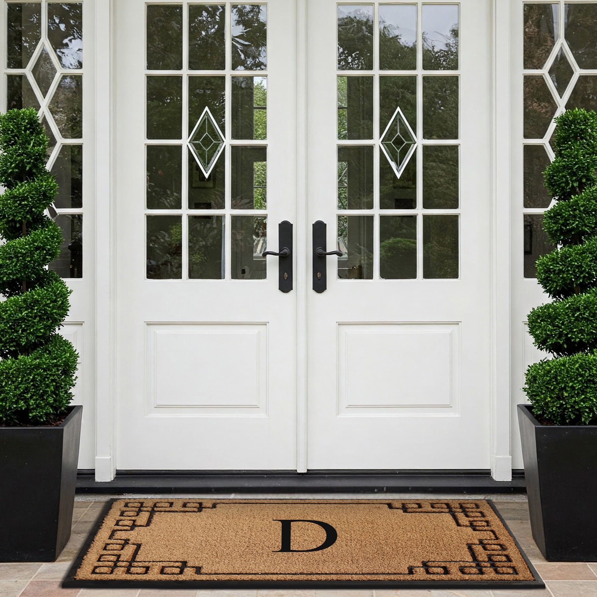 A1 Home Collections Natural Coir & Rubber Door Mat, Long-Lasting Entrance Doormats for Front Door, Thick & Non-Slip Durable Outdoor Entry Mat 36" x 72"