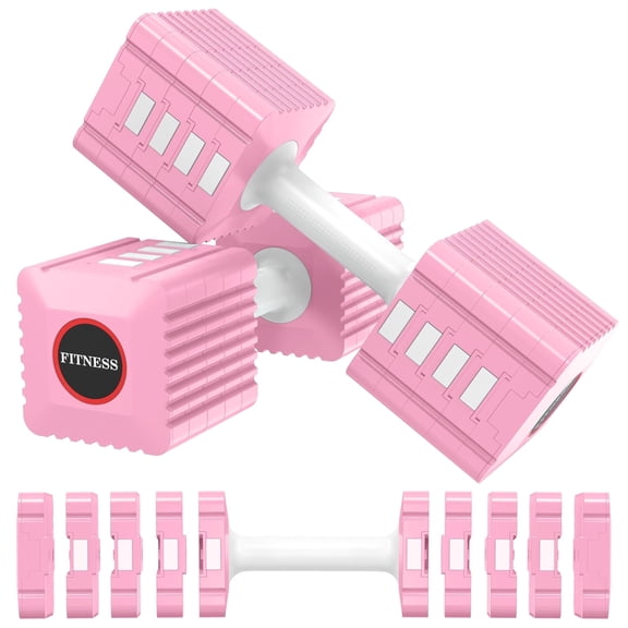 Adjustable Weight Dumbbells Set of 2, 3.4-12.6lb Each Hand Weight Sets for Women/Men, Adjustable Dumbbells Set for Home Gym Fitness Workout Strength Training