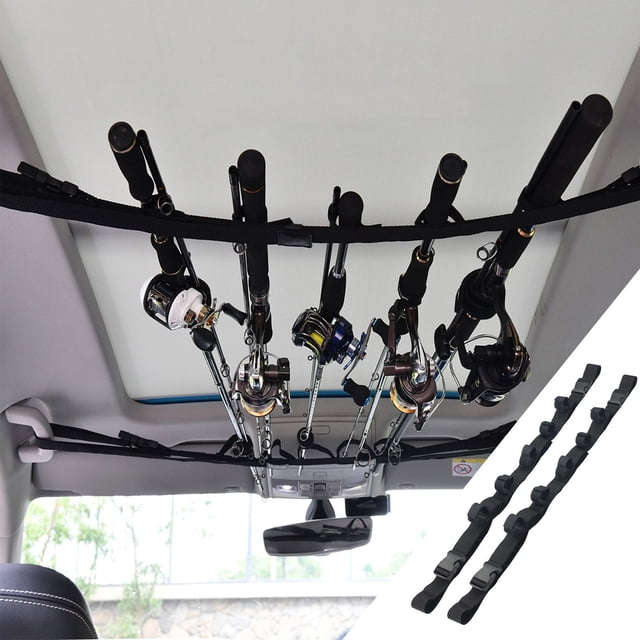 BKER 5 Ring Outdoor Fishing Gear Car Rod Strap Adjustable Polyester Rod For Versatile Fishing Trips