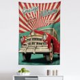 thumbnail image 1 of Florida Tapestry, Greetings from Tallahassee Text with Retro Background and a Vintage American Car, Fabric Wall Hanging Decor for Bedroom Living Room Dorm, 5 Sizes, Multicolor, by Ambesonne, 1 of 1