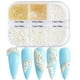thumbnail image 2 of 1 Caja de Adornos de Perlas para UñAs, Piezas Redondas Blancas para UñAs, Cuentas de Acero Dorado, Bolas, JoyeríA, Accesorios para DecoracióN de UñAs Color:ZZ13, 2 of 8