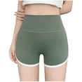 thumbnail image 2 of Chbgutlmr Summer Shorts for Women Casual Comfy Half Pants Cropped Solid Color Drawstring Short Legging, 2 of 3