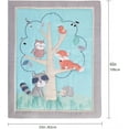 thumbnail image 4 of 3-Piece Woodland Animals Crib Bedding Set, Light Blue/Teal, 4 of 6