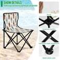 thumbnail image 4 of 600D Oxford Camping Chair Portable Foldable Chair Supports 220 lbs for Picnic, Fishing, Backpacking Cactus in Pots Pattern, 4 of 8