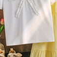 thumbnail image 4 of Weebloom Teen Girls Summer Outfits Short Sleeve Top With 3D Bow A Line Skirt Girl Clothes Set Size 7-8 Years Yellow, 4 of 9