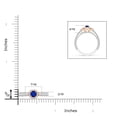 thumbnail image 5 of Angara Natural 0.33 Ct. Blue Sapphire with Diamond Vintage Inspired Ring in 14K White & Rose Gold for Women (Ring Size: 12), 5 of 10