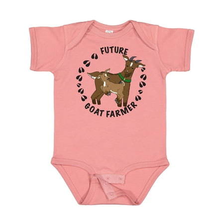 

Inktastic Future Goat Farmer with Cute Goats and Hoof Prints Gift Baby Boy or Baby Girl Bodysuit