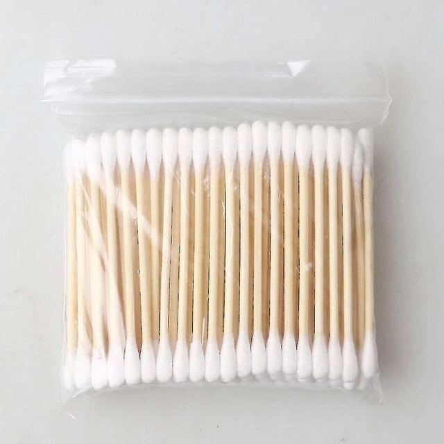Hisopos de algodón LzGUNGY biodegradables con mango de madera 100 piezas