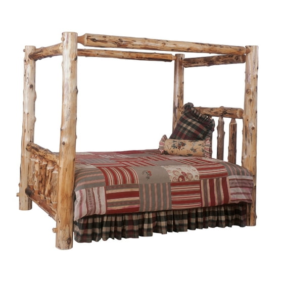 Canopy Log Bed Queen Com