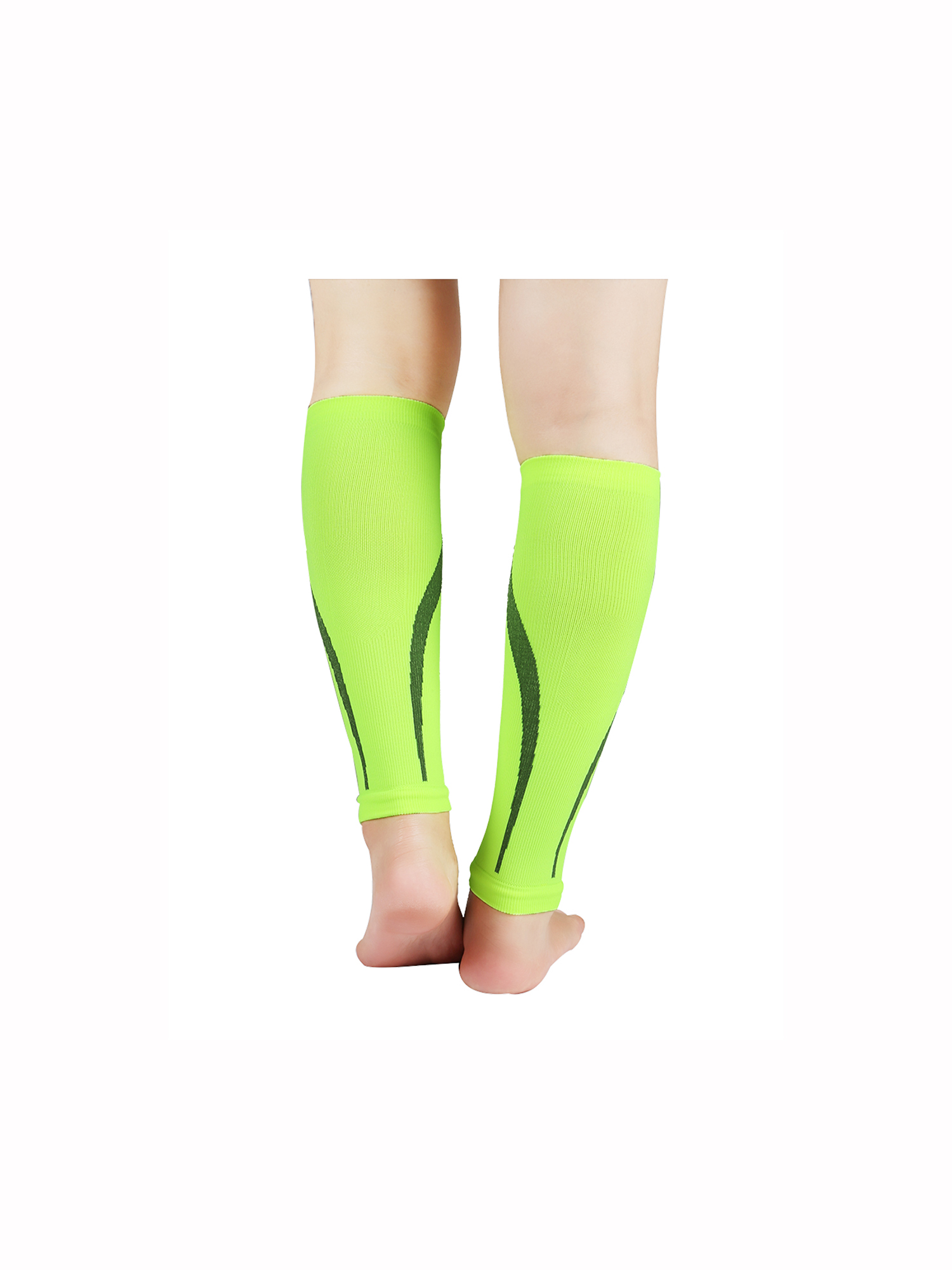 Footless Novelty Prints Compression Socks 1 pair Green One Size