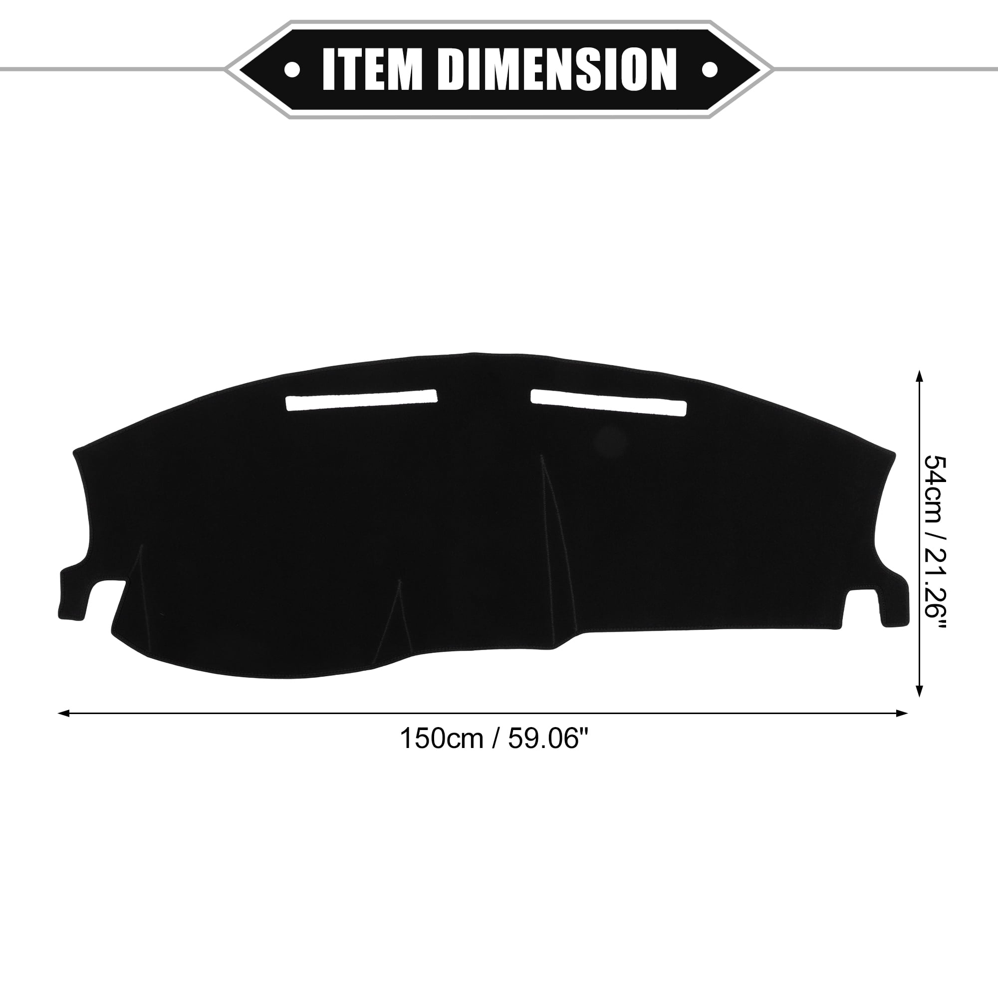 Unique Bargains 1Pcs Dashboard Cover Mat Dash Board Protector Cover for Dodge Charger 2008-2010 Nonslip Polyester Black