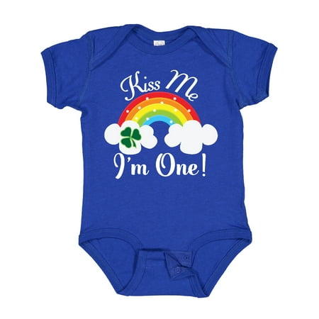 

Inktastic 1st Birthday Kiss Me Im One Gift Baby Boy or Baby Girl Bodysuit