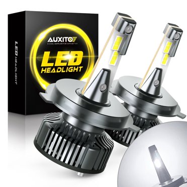AUXITO H4/9003 LED Headlight Bulbs – 36000LM Super White 6500K, 2 Bulbs, 5 Year Warranty