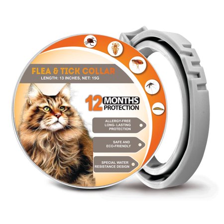 12-Months Cat Collars Fit All Size Cats and Waterproof (13 Inches Collars for Cats)