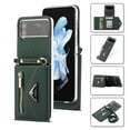 thumbnail image 6 of Card Holder Compatible with Samsung Galaxy Z Flip 4 Case with Card Slots Stand kickstand Strap Crossbody Lanyard Wallet Case for Galaxy Z Flip 4 2022 5G,Blue, 6 of 6