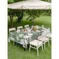 thumbnail image 4 of Outdoor Tablecloths with Umbrella Hole & Zipper, Tropical Palm Tree Tablecloth Rectangle 60x84 Inch, Olive Green Plants Coastal Leaf Beach Waterproof Table Cloth, Patio/Pool/Picnic Table Covers, 4 of 8