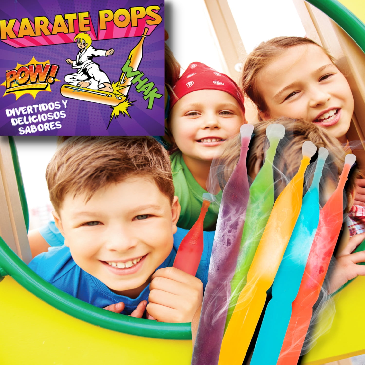 Karate Pops Fruit Flavored Ice Pops, 3.0 fl oz, 10 Count