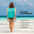 thumbnail image 3 of Ktaxon 1Pc Folding Backpack Beach Chair 5 Positions, High Back Beach Chairs W/ 2in1 Storage Pockets and Removable Pillow for Adults, Green, 3 of 7