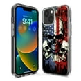 thumbnail image 3 of MUNDAZE Apple iPhone 14 Pro American USA Flag Skulls Blue Red Double Layer Phone Case Cover, 3 of 5