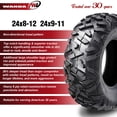 thumbnail image 2 of WANDA UTV ATV Tires 24x8-12 Front & 24x9-11 Rear /4PR Ultra Deep Self-cleaning Tread, Set 4, 2 of 11