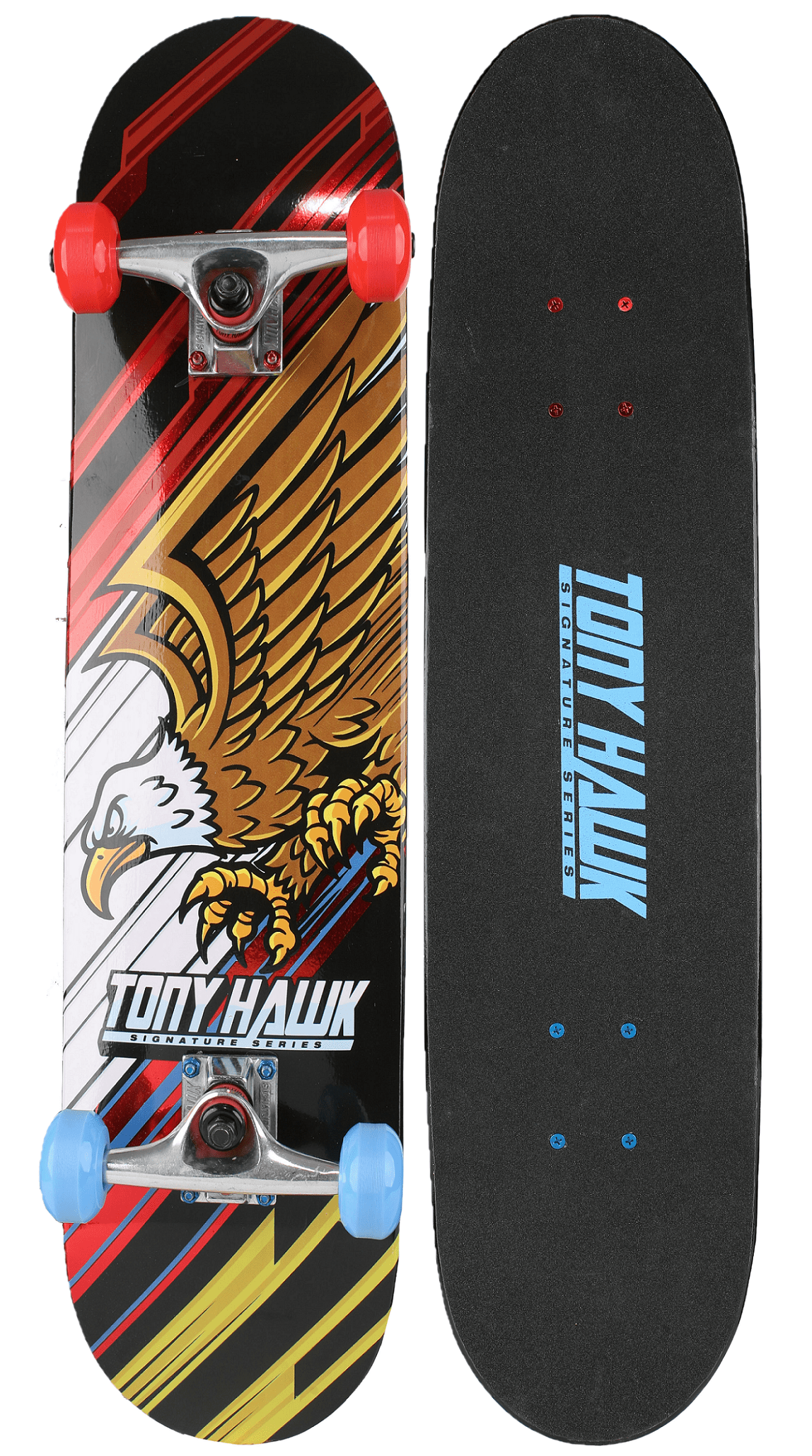 Tony Hawk 31" x 7.75" Popsicle Dive Hawk Skateboard with Pro ALU Trucks- Multicolor, Ages 5+, Full Black Grip Tape, Glossy Wood Finish, Wheel Diameter 50mm x 30mm Colored ABEC-3 Bearings -