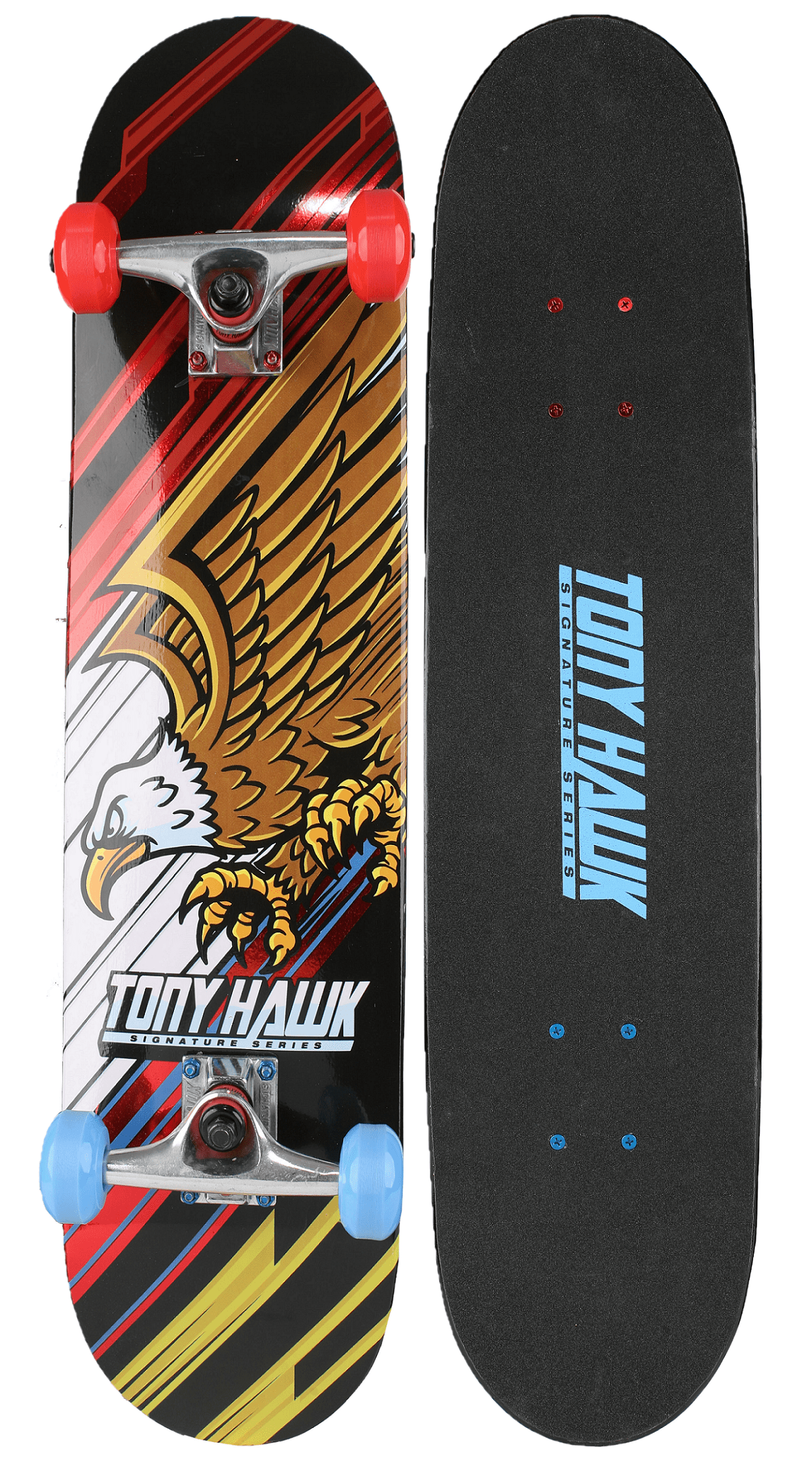 Mam ga verder ik zal sterk zijn Tony Hawk 31" x 7.75" Popsicle Dive Hawk Skateboard with Pro ALU Trucks-  Multicolor, Ages 5+, Full Black Grip Tape, Glossy Wood Finish, Wheel  Diameter 50mm x 30mm Colored Wheels, ABEC-3 Bearings -