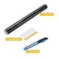 thumbnail image 3 of 1 Set Carbon Fiber Vinyl Wrap 11.81" x 3ft Self-Adhesive Car Sticker Waterproof Wrap Roll for DIY Decor Automotive Exterior Interior Protection with Scraper Tool, Silver Black, 3 of 7