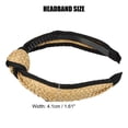 thumbnail image 4 of diadema anudada de paja, diadema de moda para mujer antideslizante, color caqui negro, 4 of 7