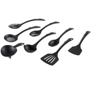Mainstays Kitchen Utensil Set, Nylon, Comfort Grip Handles, 8-Piece, Black