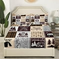 thumbnail image 2 of Retro Camper Fitted Sheet Happy Camping Queen Bedding Set Adults,Rv Camping Accessories Bed Sheets For Travel Trailers Campers,(No Top Sheet), 2 of 5